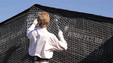 stucco over metal netting